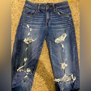 American Eagle jeans hi rise jogging size 4 long